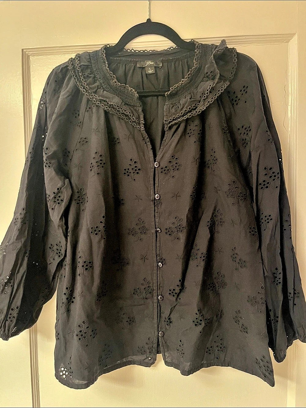 J.Crew Eyelet Floral Blouse